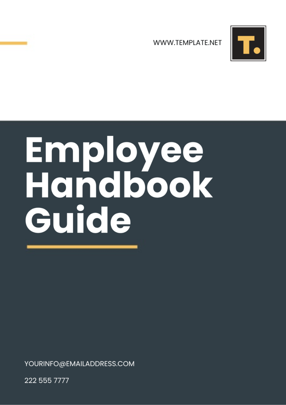 Free Employee Handbook Guide Template