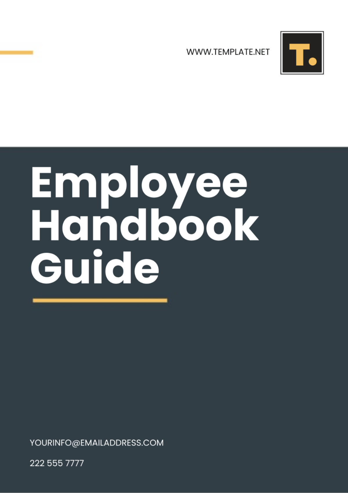 Employee Handbook Guide Template - Edit Online & Download