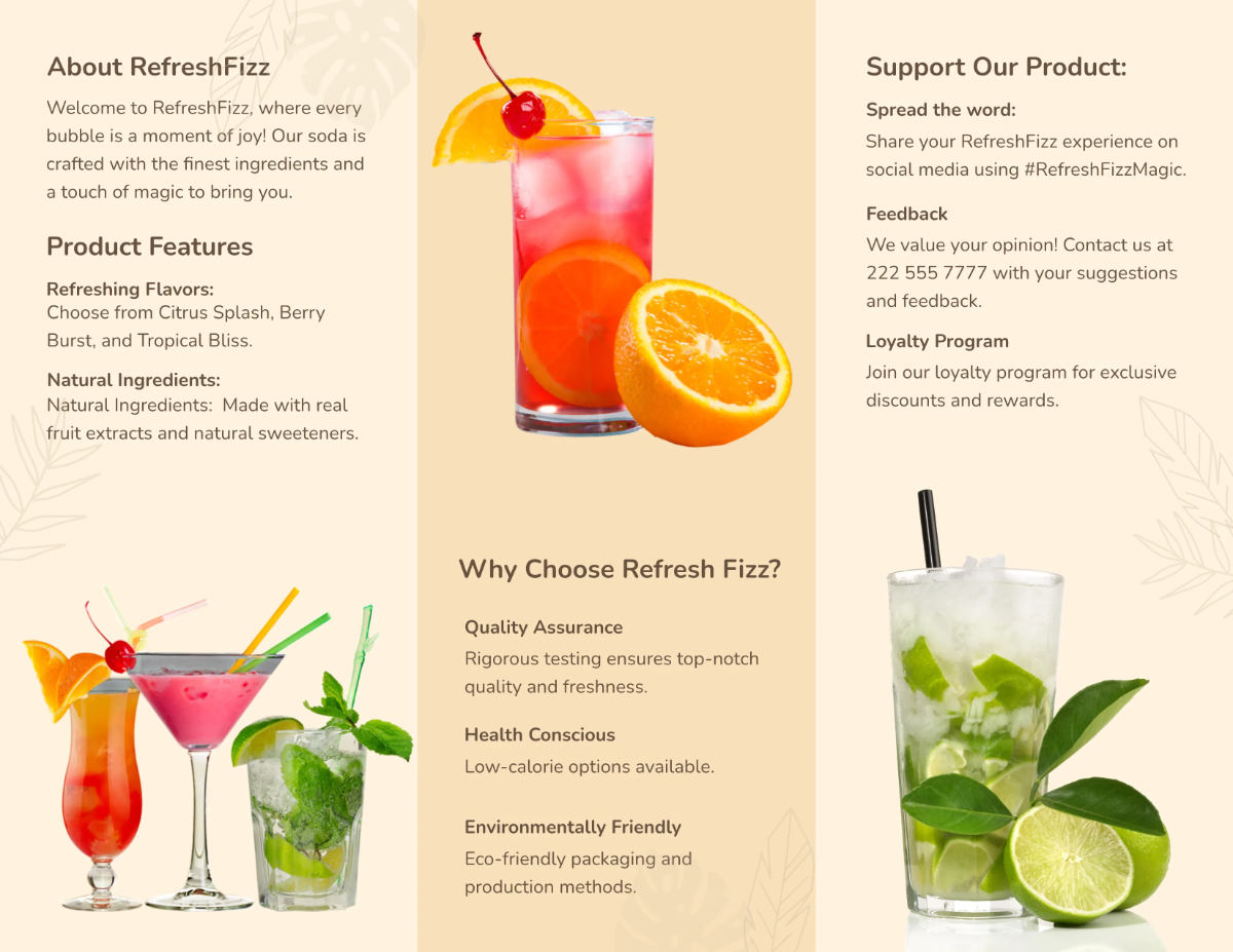 Free Product Brochure Template to Edit Online