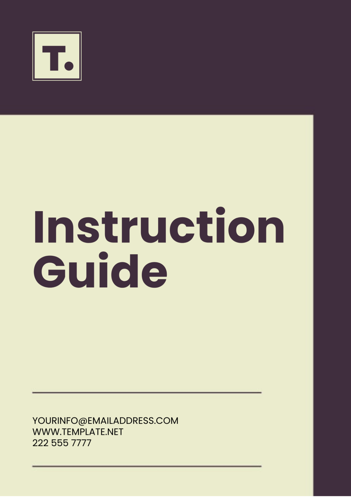 Free Instruction Guide Template