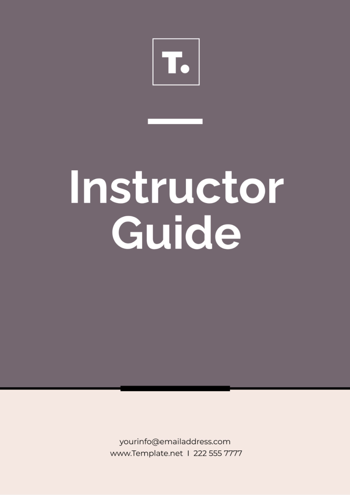 Free Instructor Guide Template