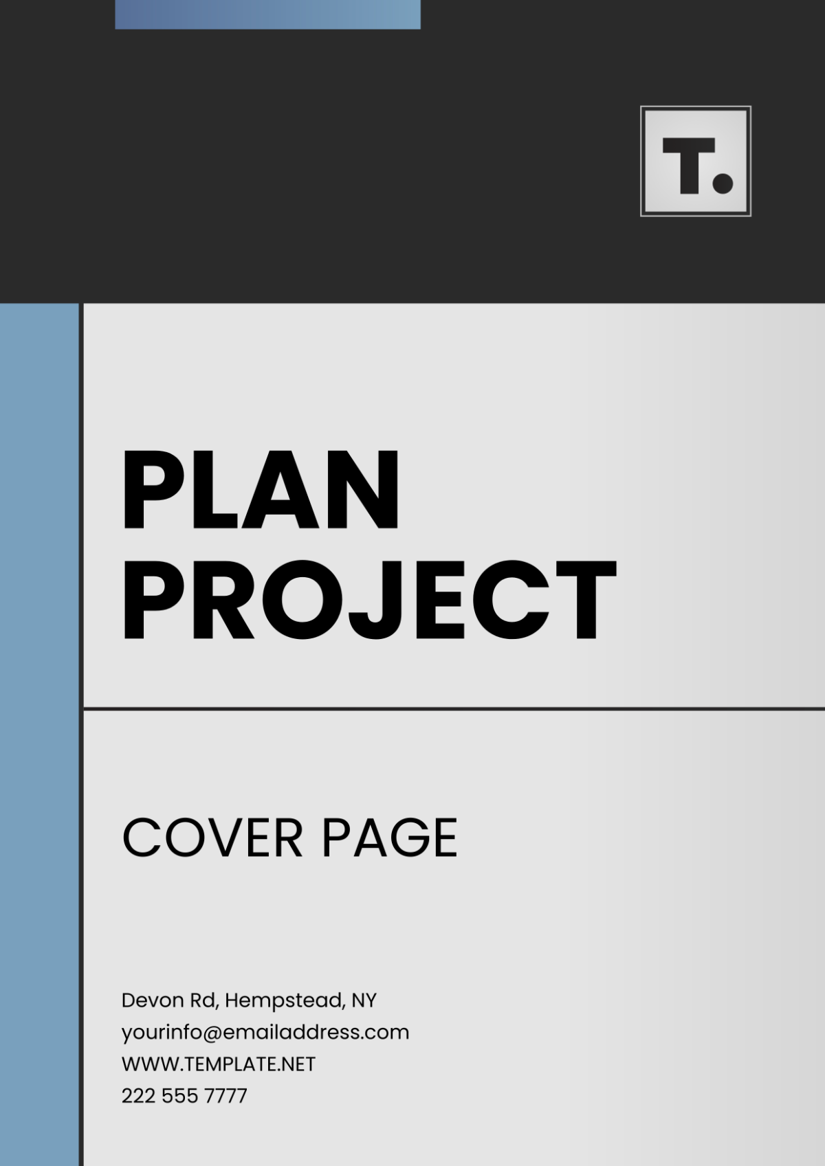 Plan Project Cover Page