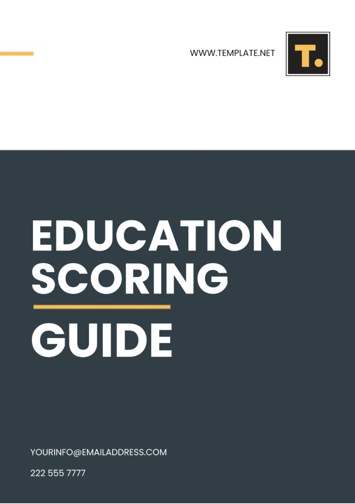 Education Scoring Guide Template - Edit Online & Download Example ...