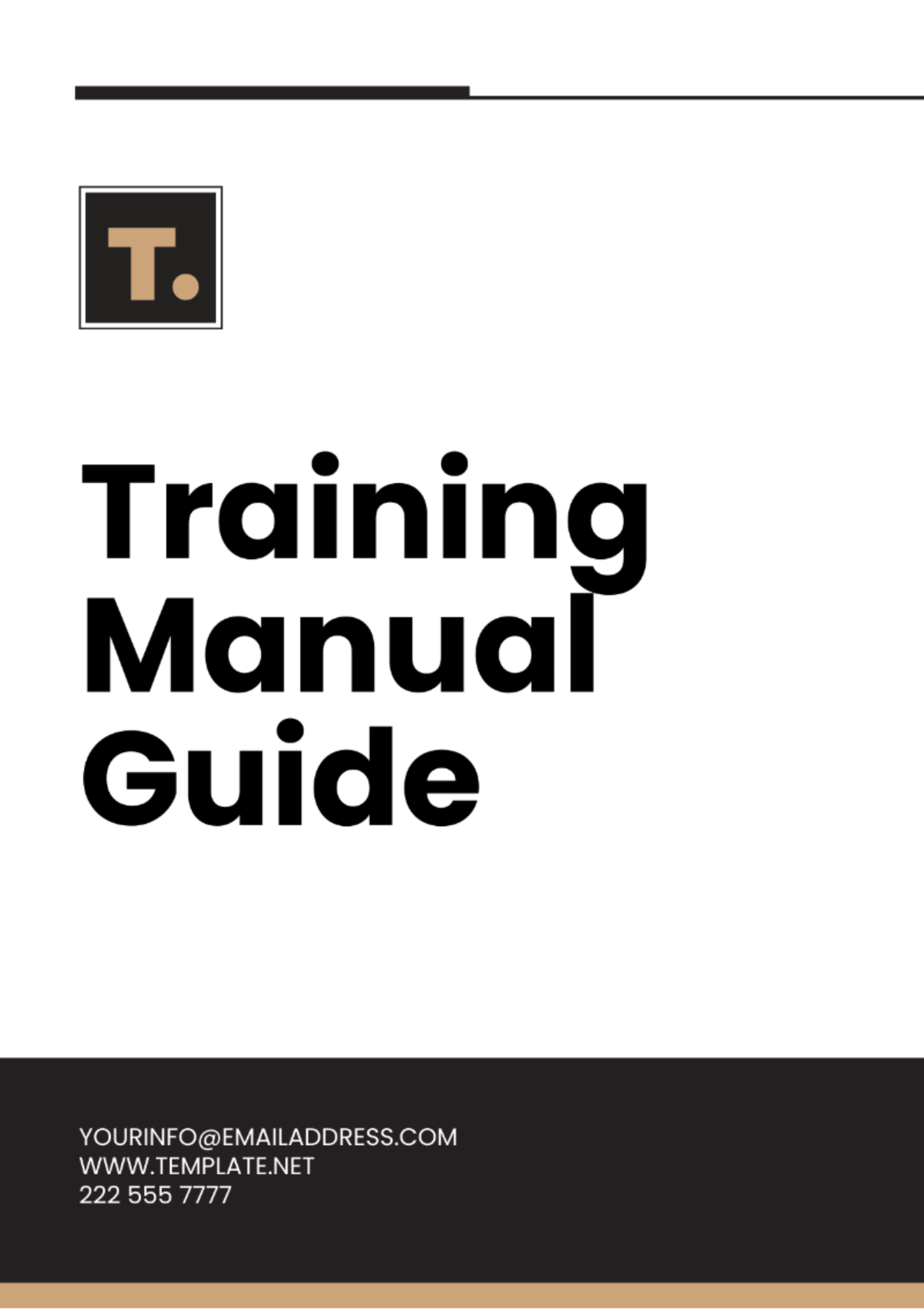 Training Manual Guide Template - Edit Online & Download