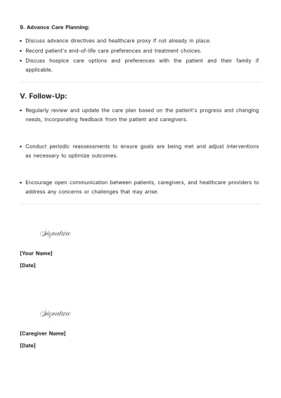Free Care Plan Template to Edit Online
