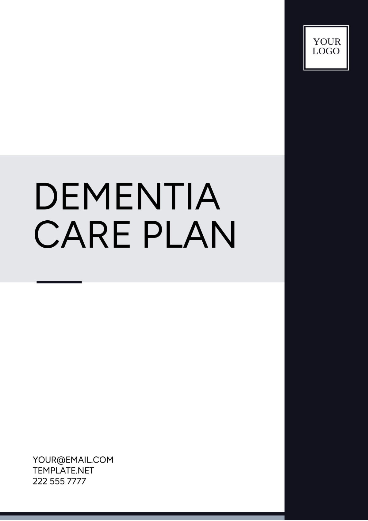 Dementia Care Plan Template