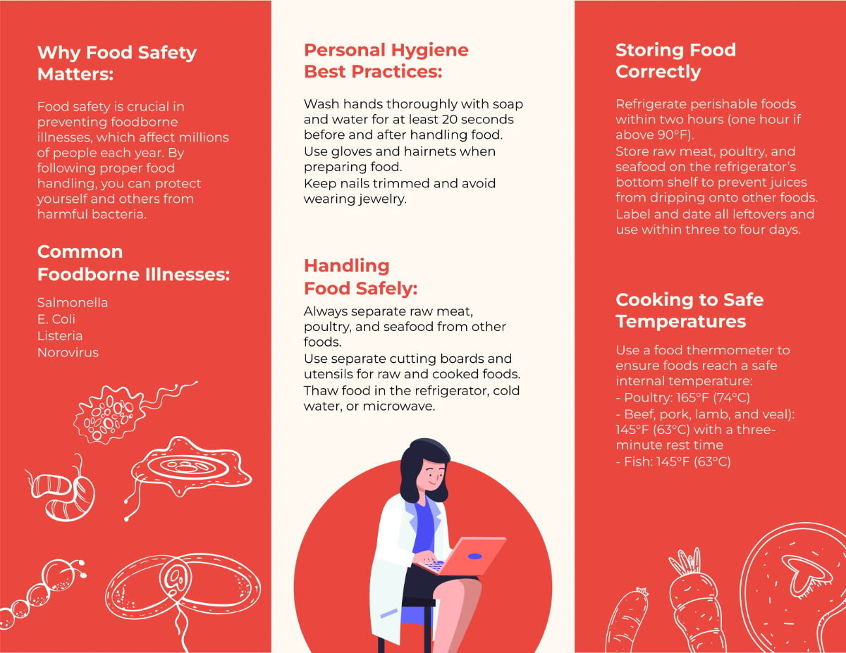 Free Food Safety Brochure Template to Edit Online