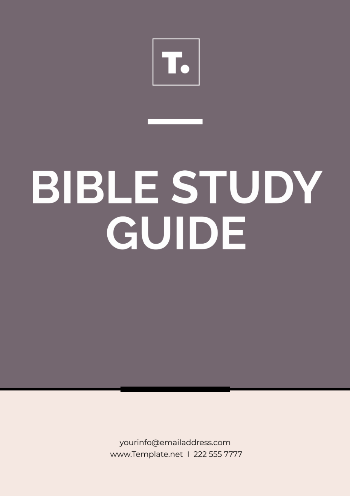 Bible Study Guide Template