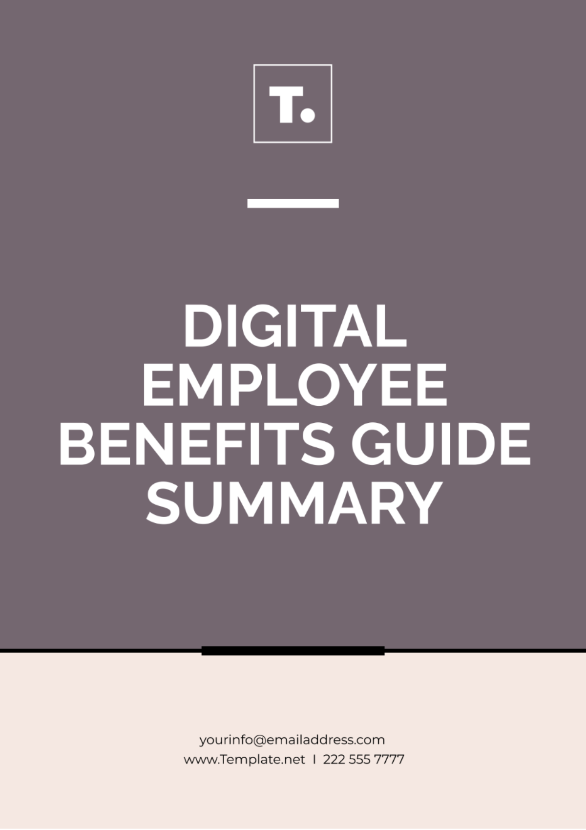 Digital Employee Benefits Guide Summary Template - Edit Online & Download