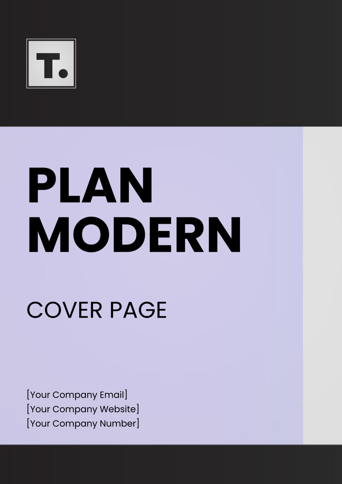 Plan Modern Cover Page Template - Edit Online & Download Example ...