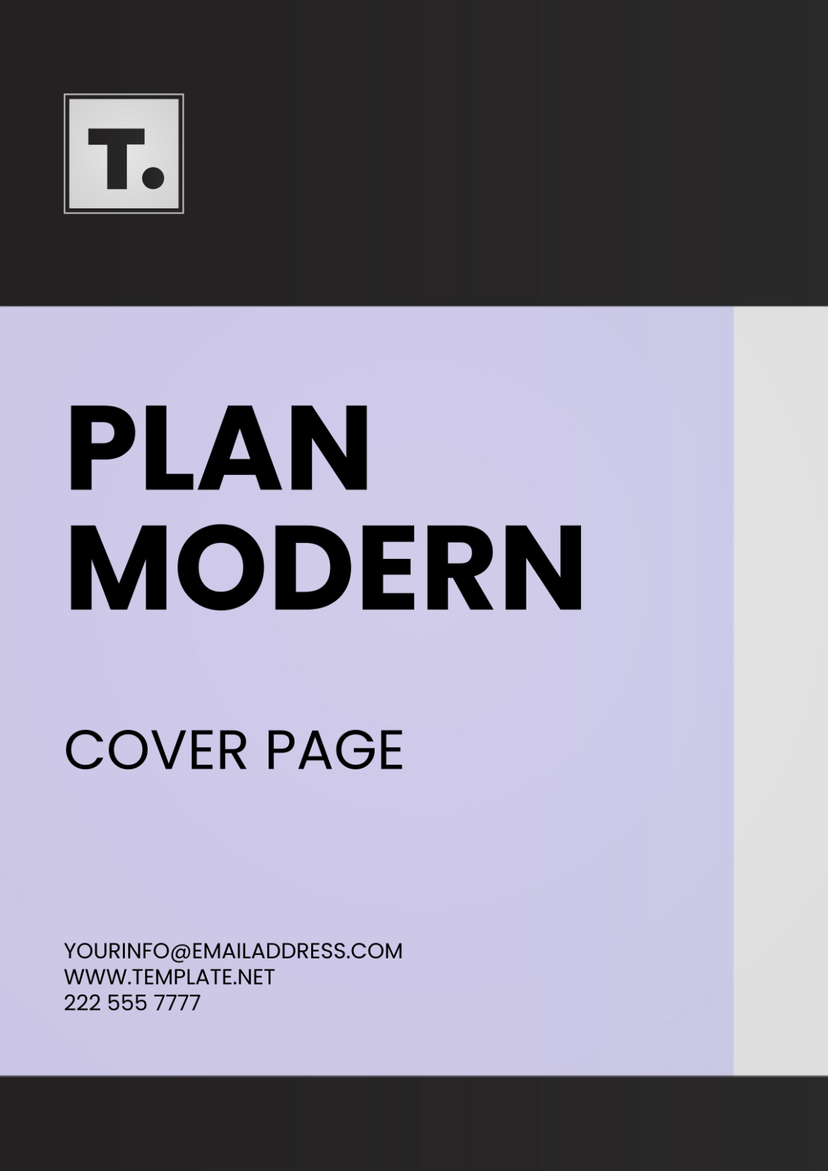 Free Plan Modern Cover Page Template