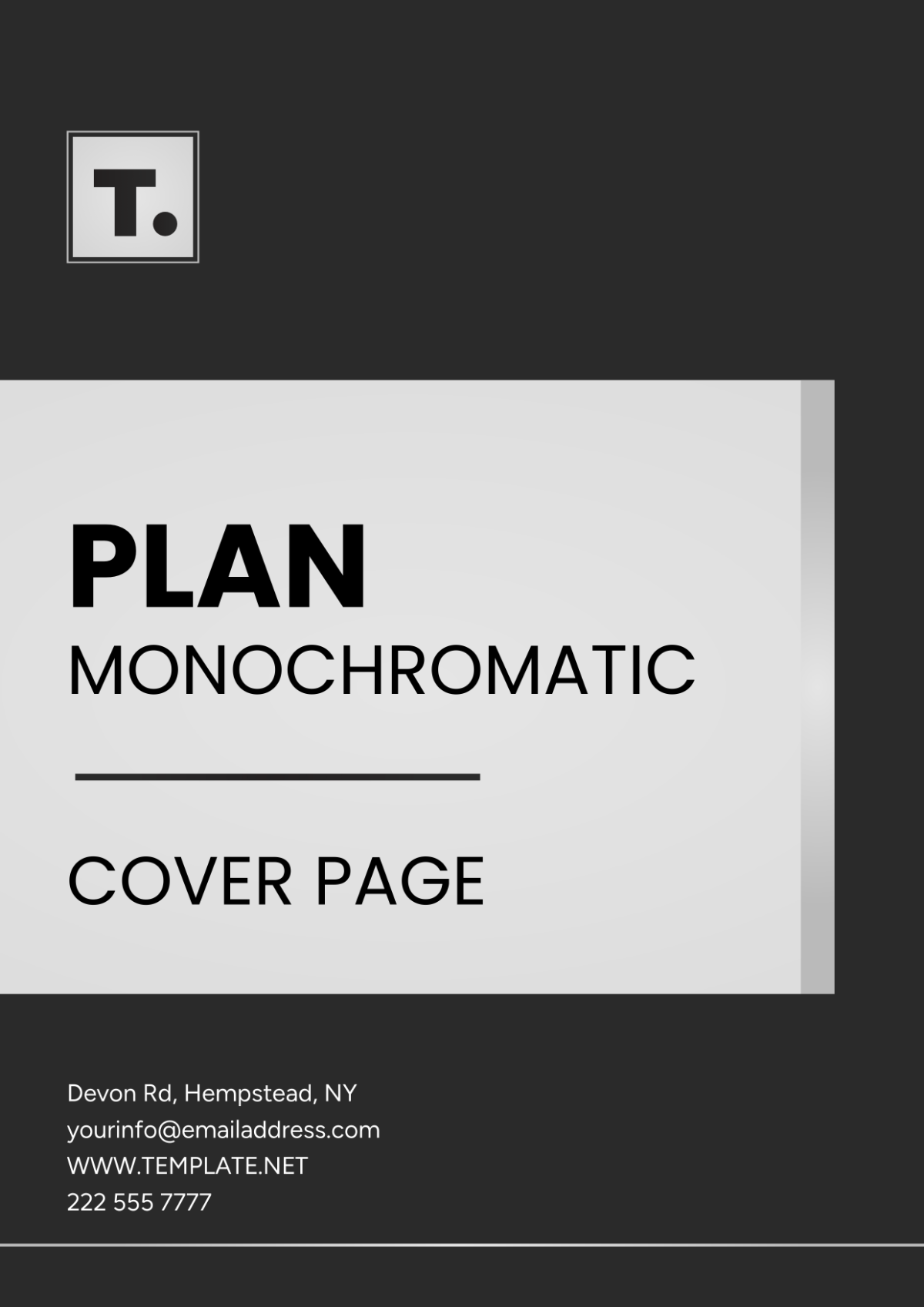 Plan Monochromatic Cover Page