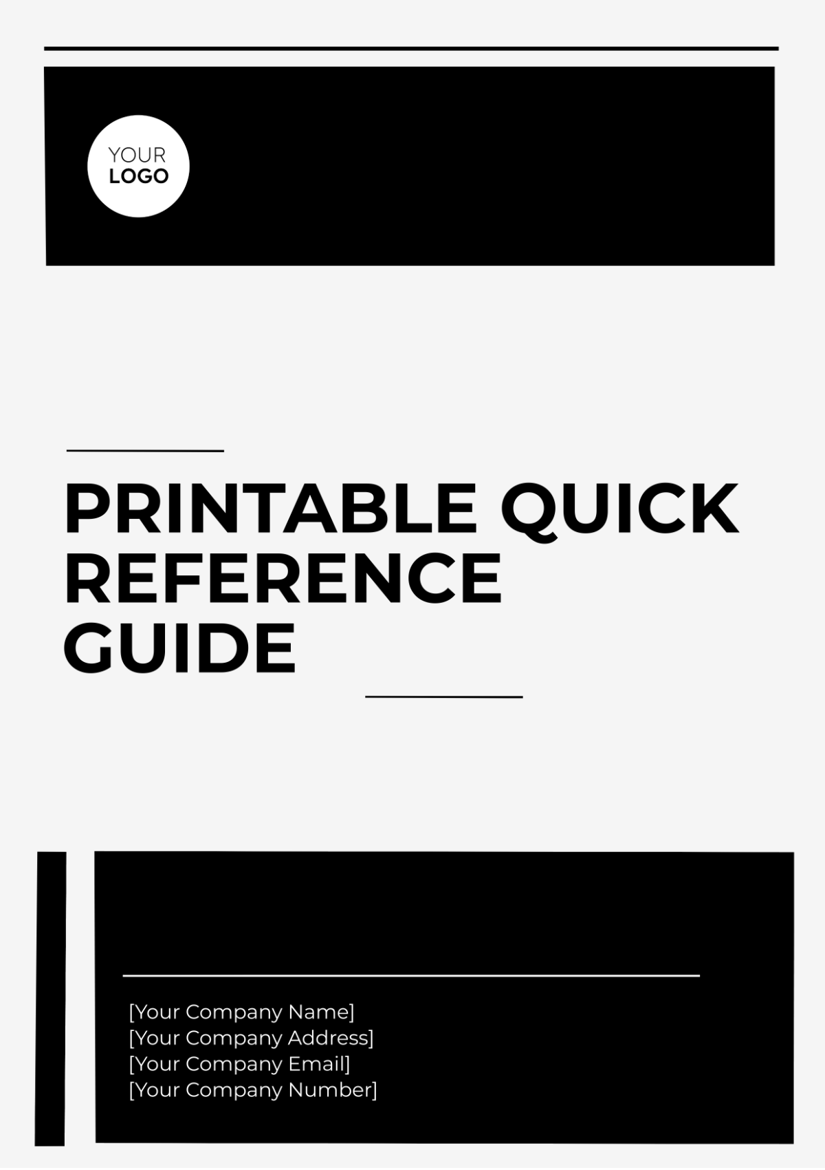 Printable Quick Reference Guide Template - Edit Online & Download