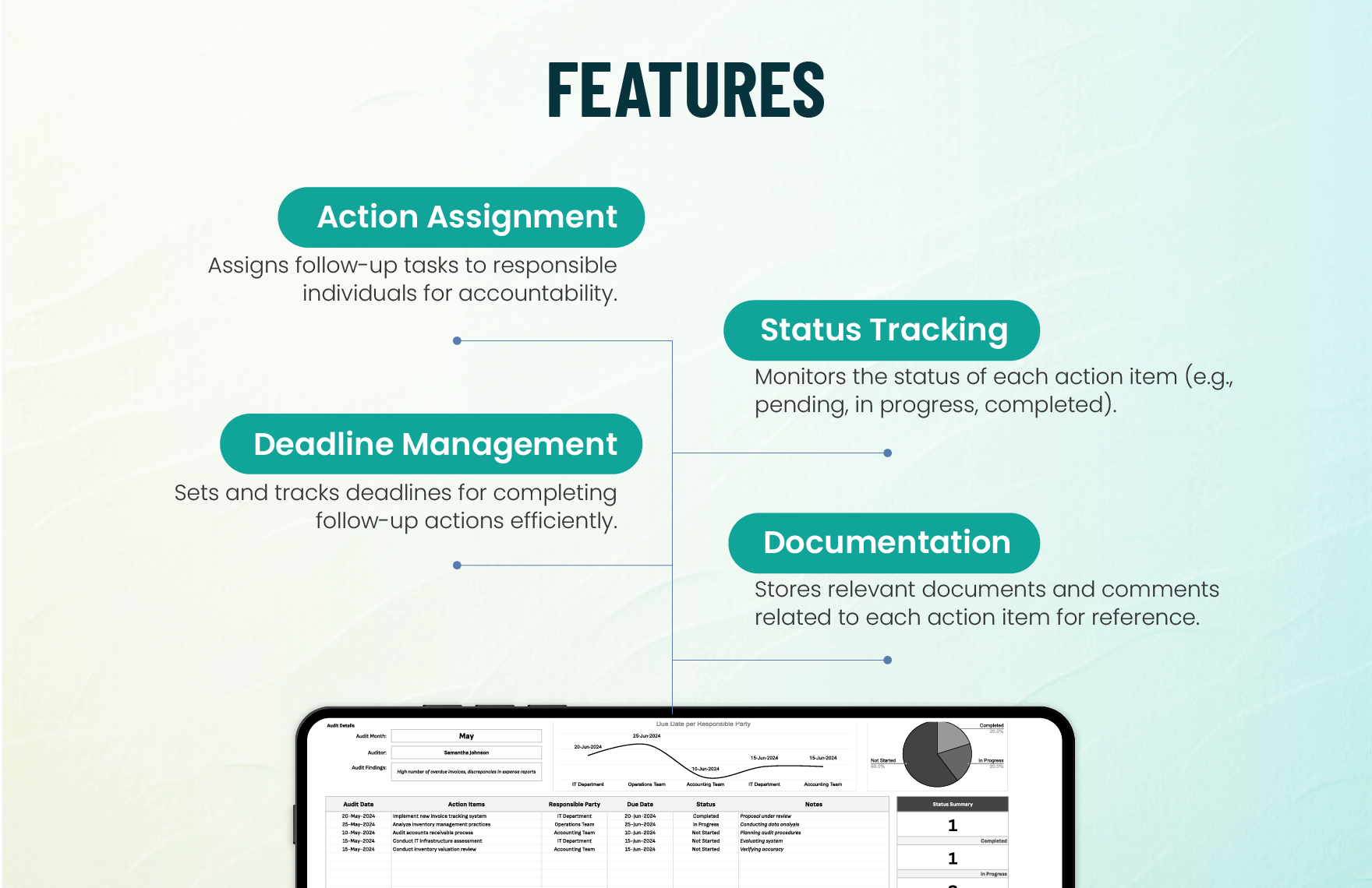 Finance Audit Follow-Up Action Tracker Template