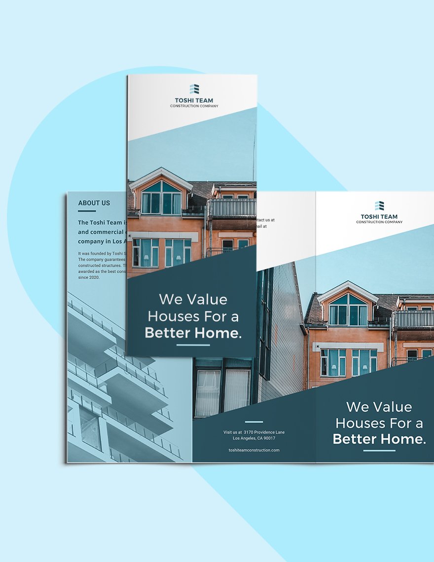 Industrial & Commercial Bi-Fold Brochure Template