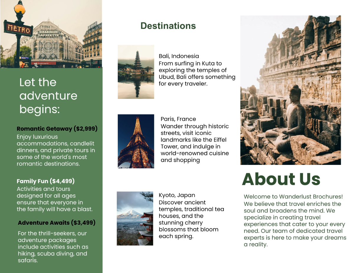 Free Travel Agency Brochure Template to Edit Online