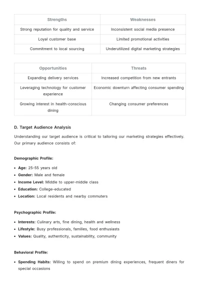 Free Restaurant Marketing Report Template to Edit Online