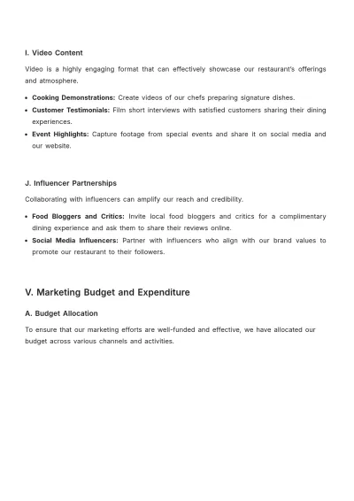 Free Restaurant Marketing Report Template to Edit Online