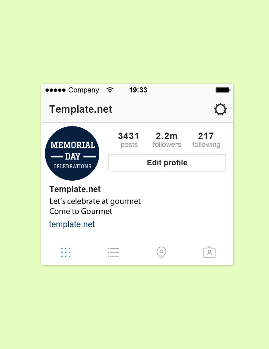 Memorial Day Instagram Profile Photo Template