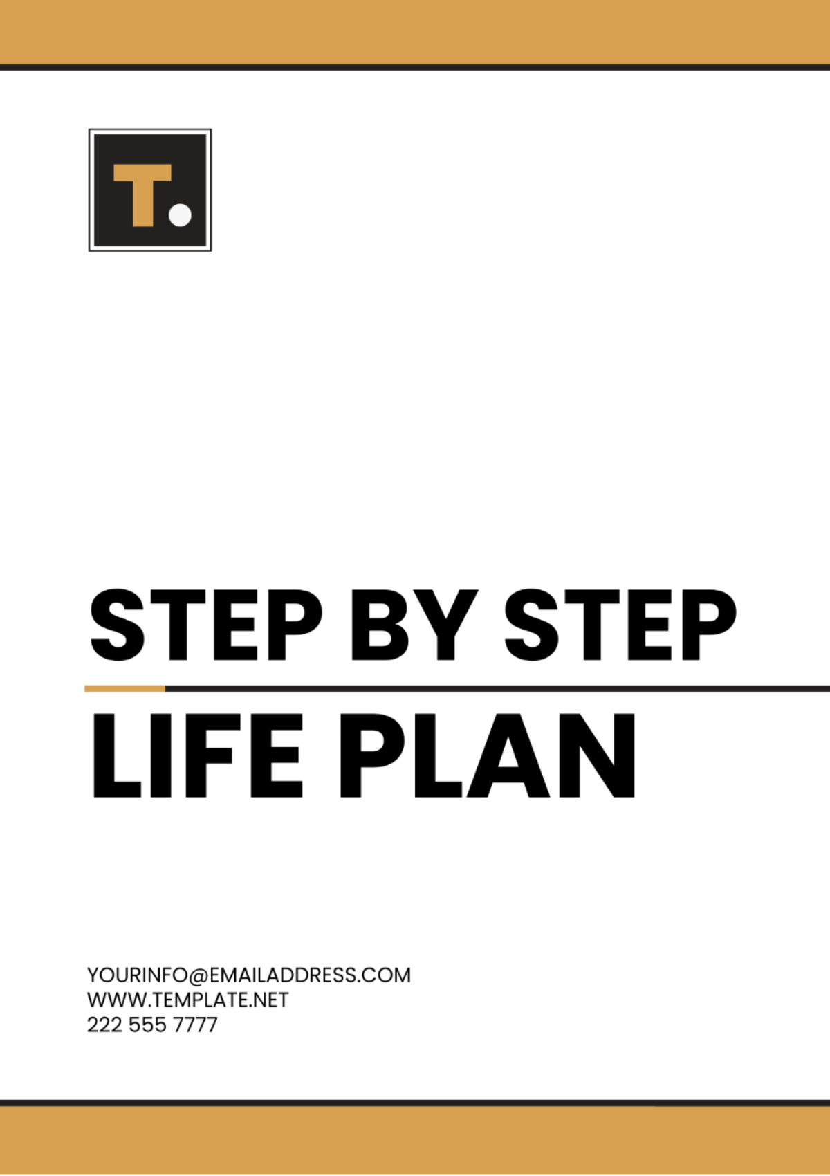 Step By Step Life Plan Template