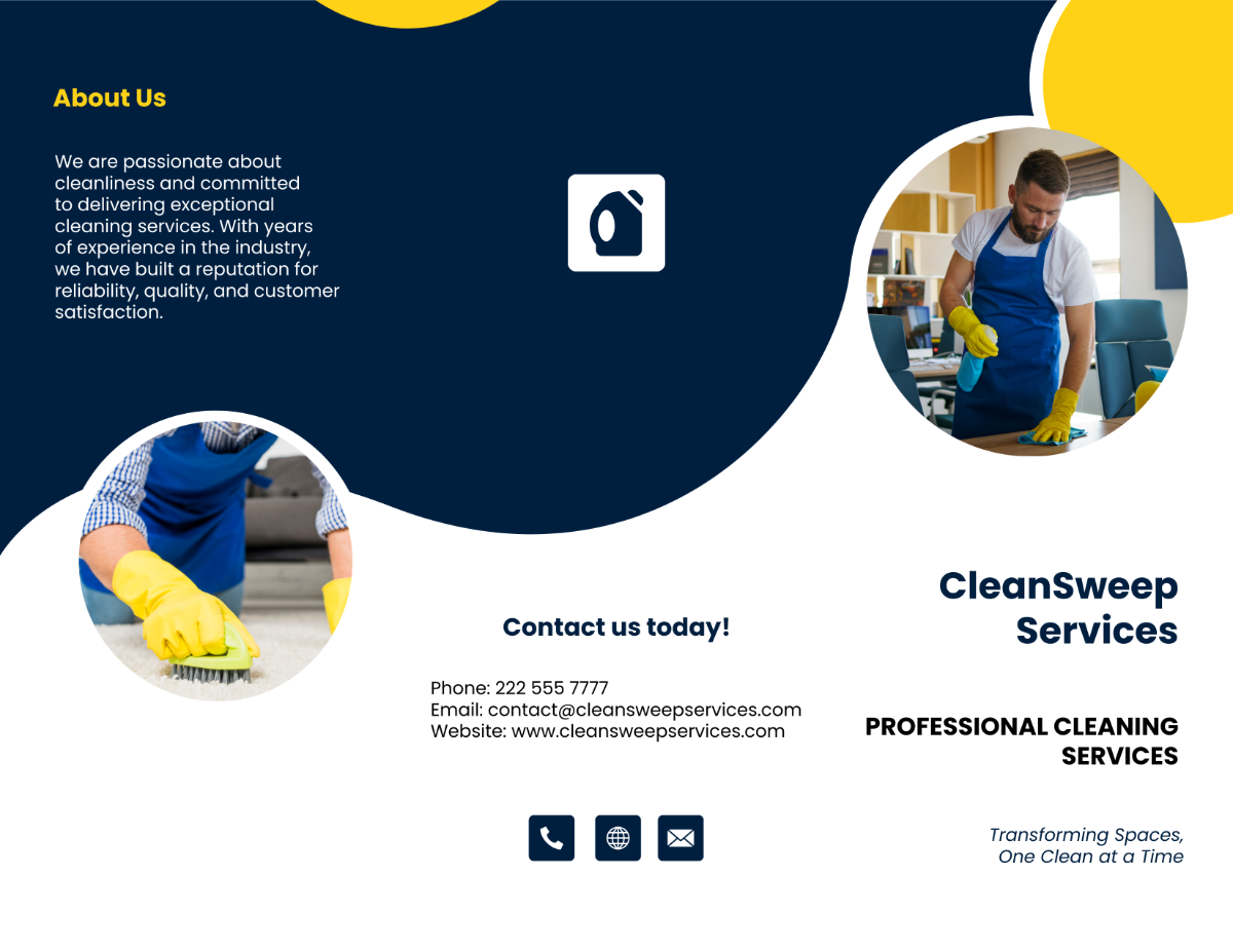 Cleaning Services Brochure Template