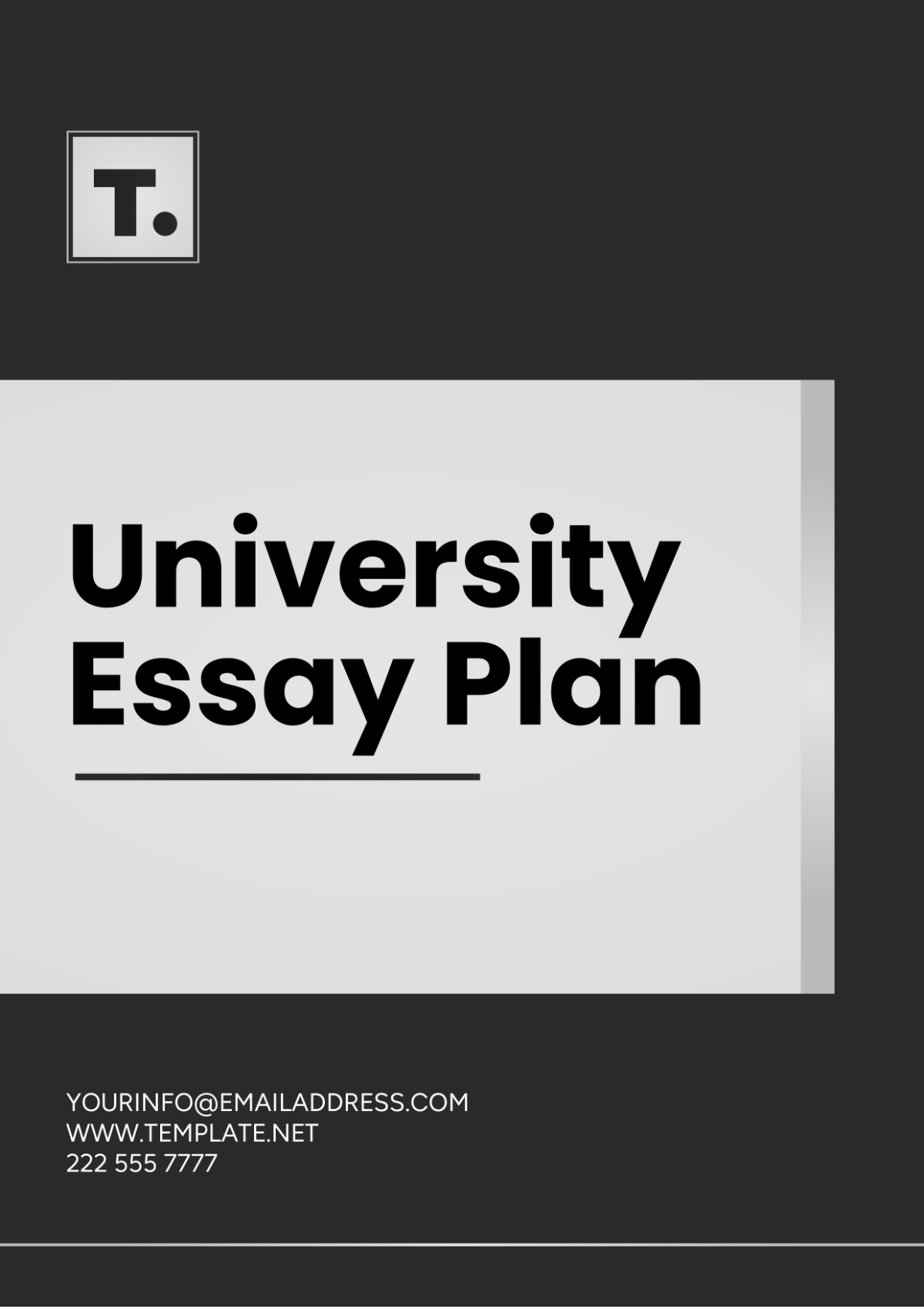 University Essay Plan Template