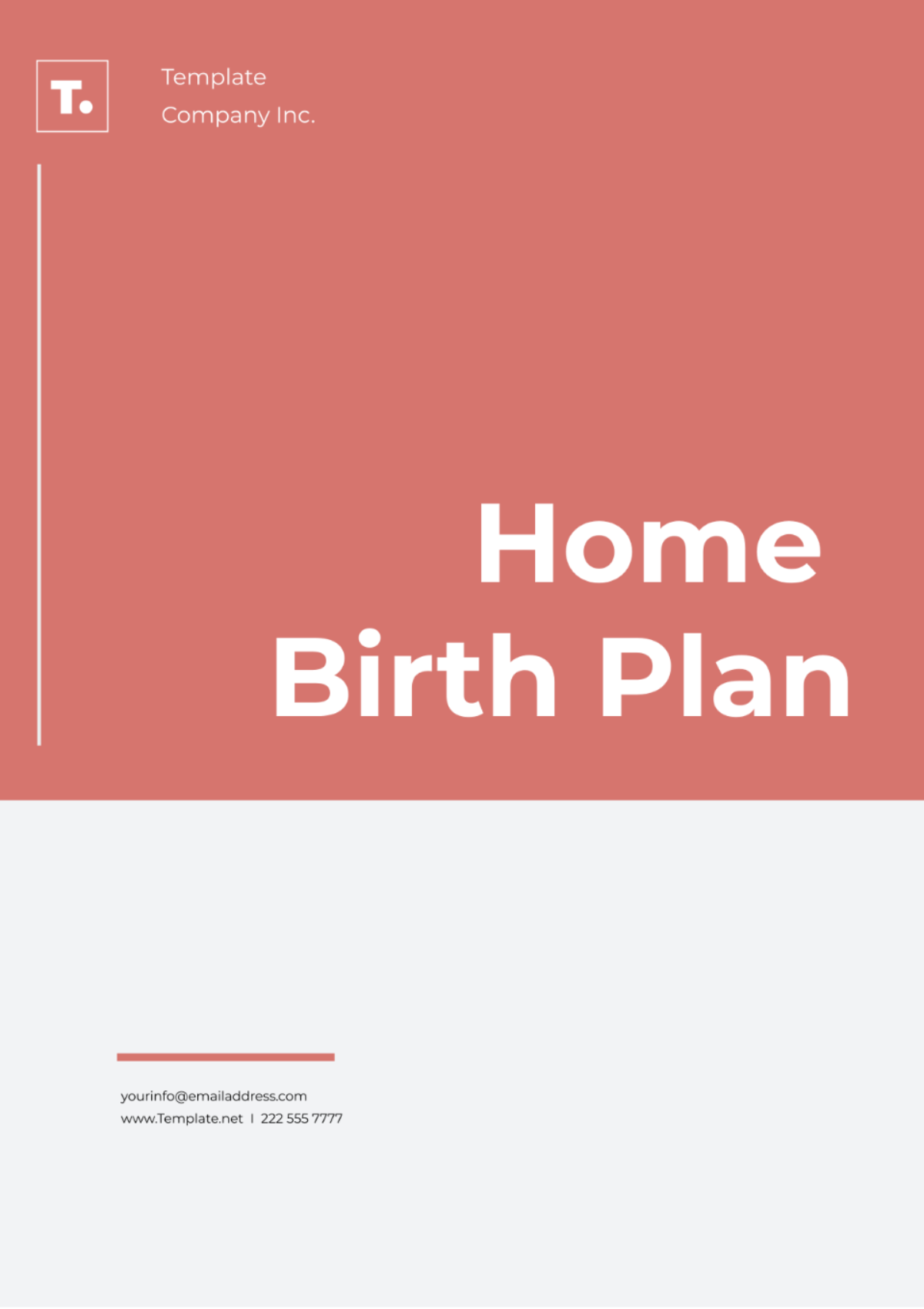 Home Birth Plan Template
