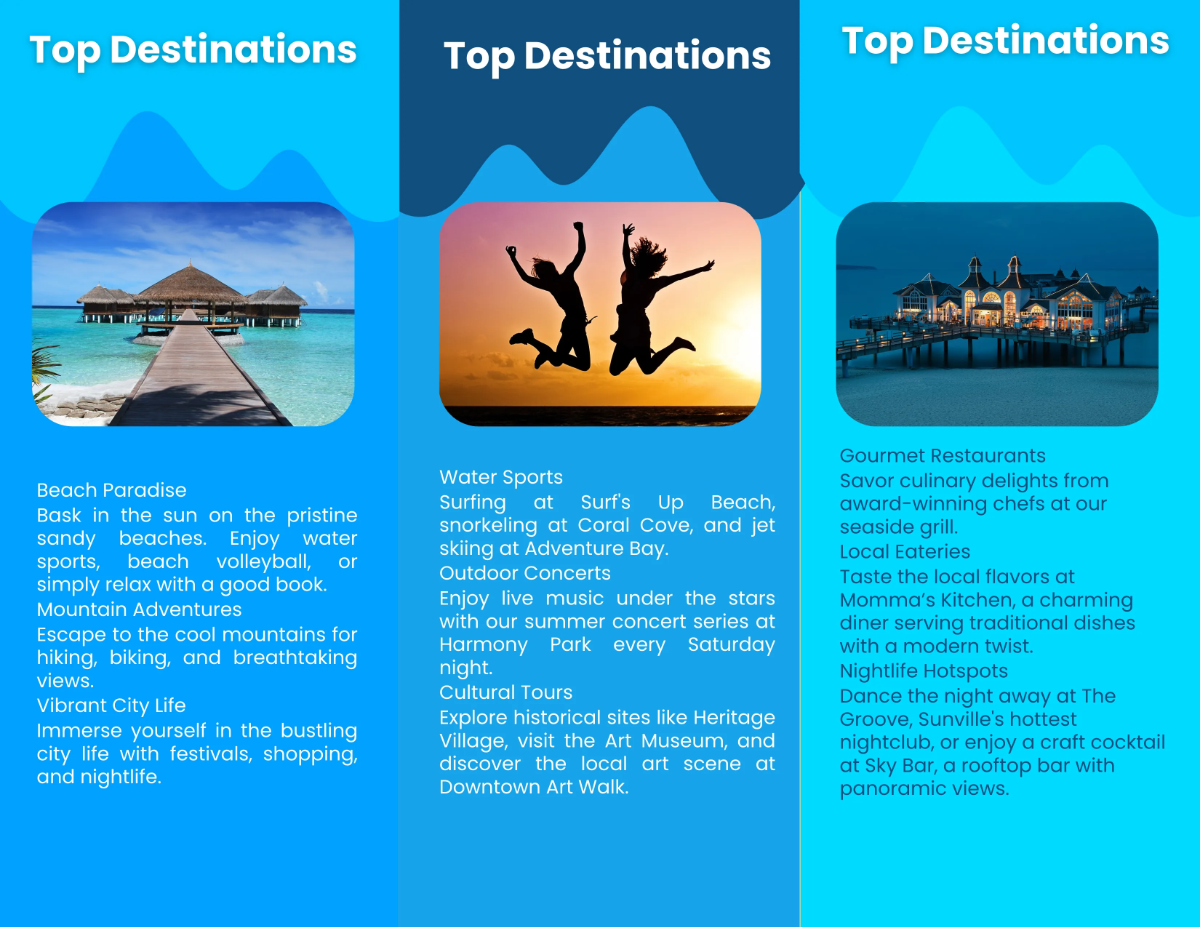 Free Summer Tourism Brochure Template to Edit Online