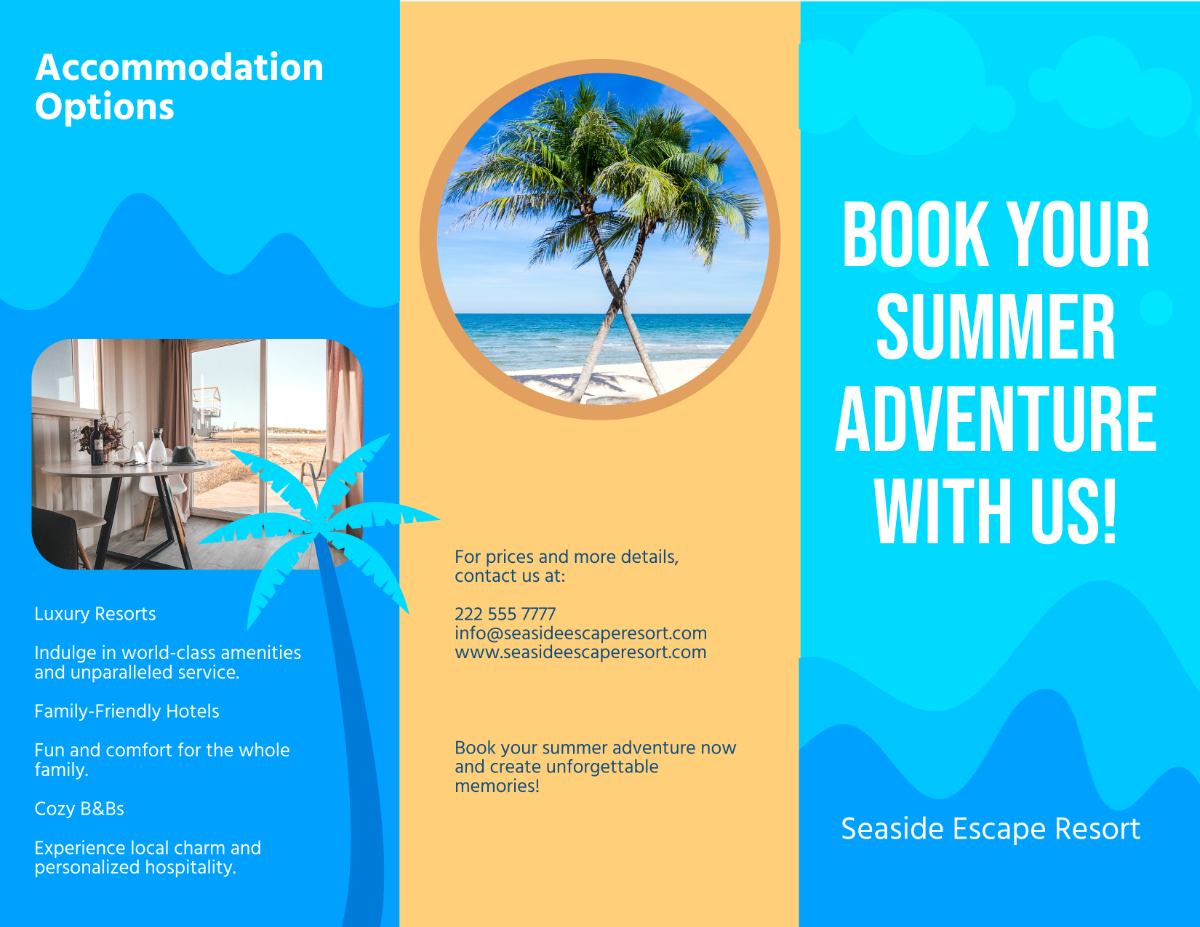 Summer Tourism Brochure Template - Edit Online & Download