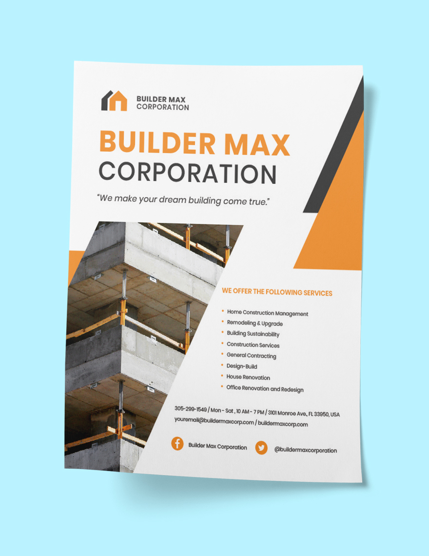 Home Builders & Construction Flyer Template