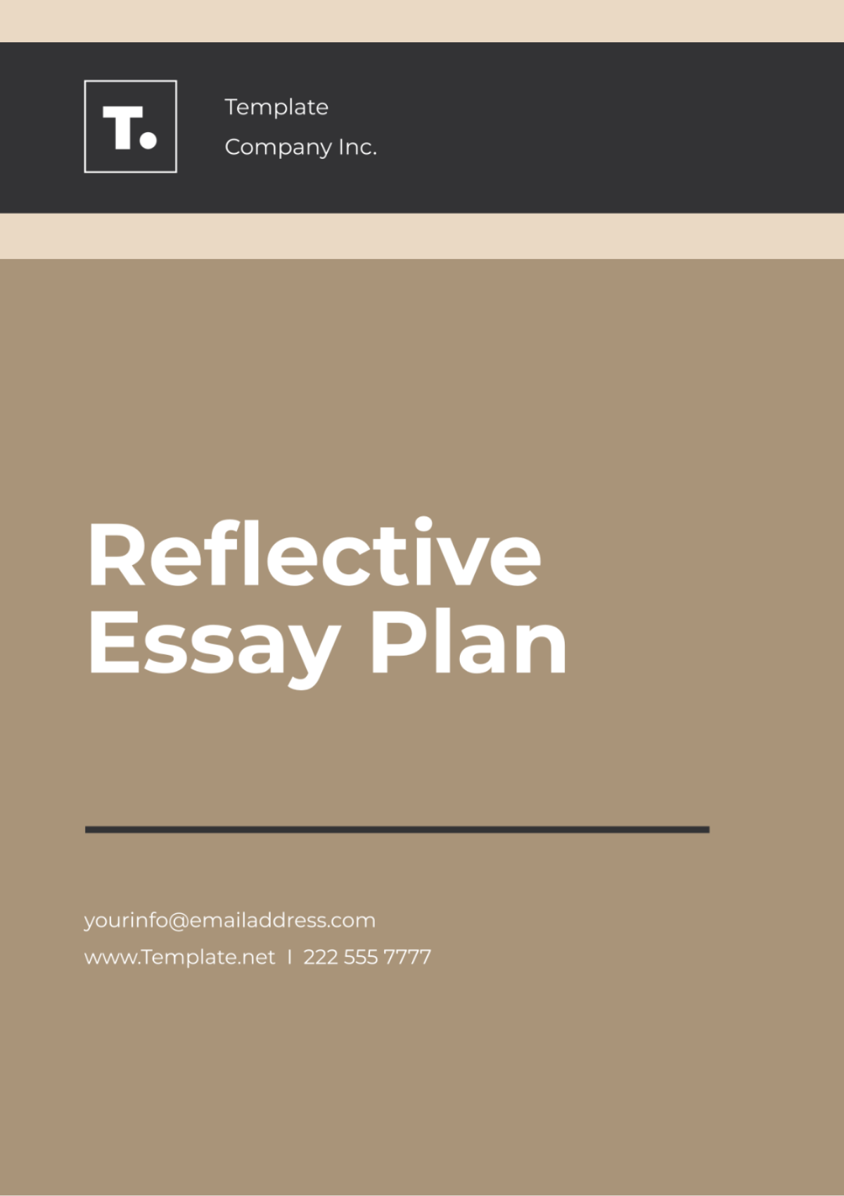 Reflective Essay Plan Template