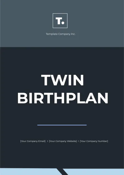 Free Twin Birth Plan Template to Edit Online
