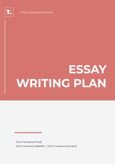 Free Essay Writing Plan Template to Edit Online