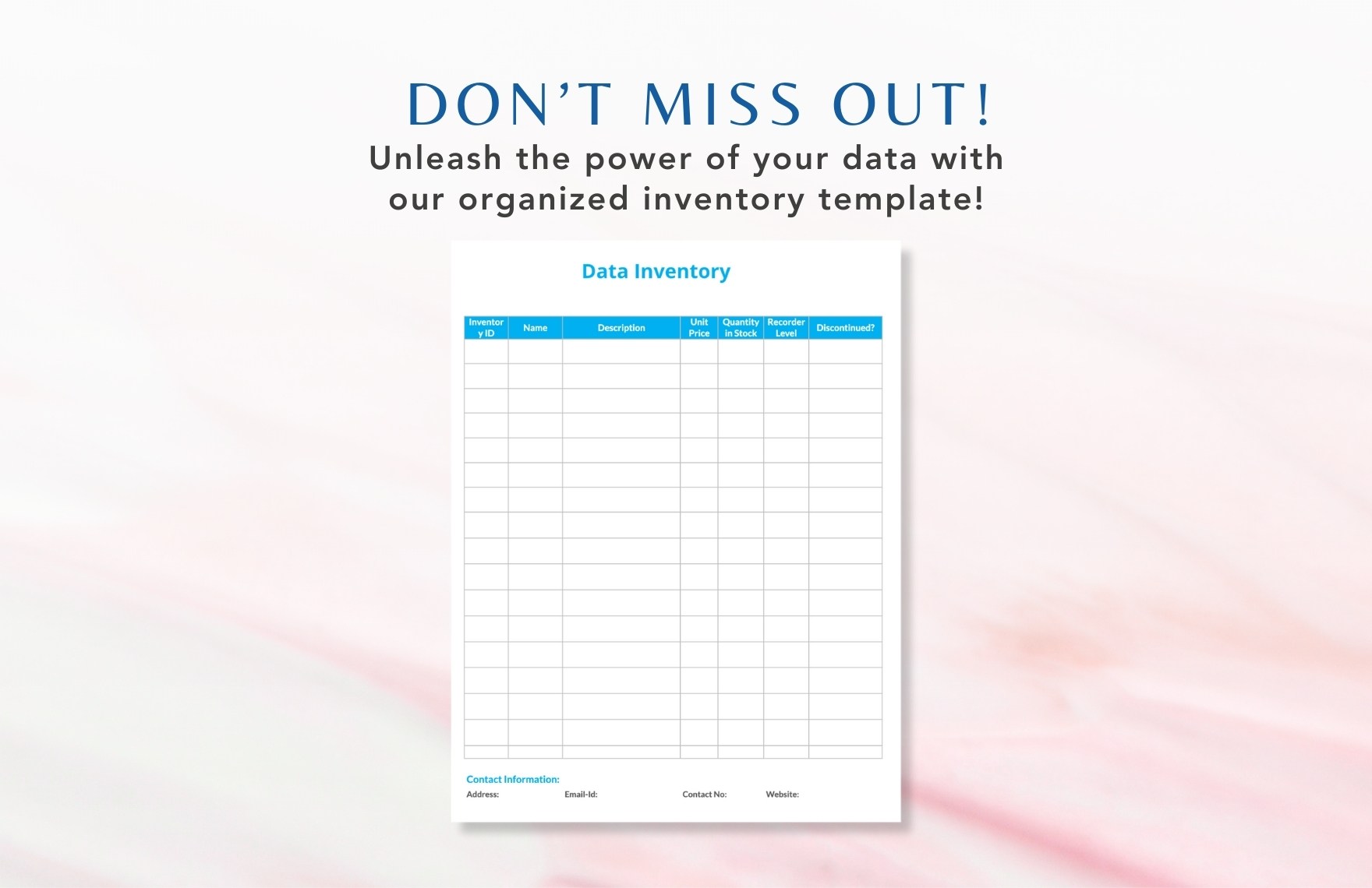 Data Inventory Template