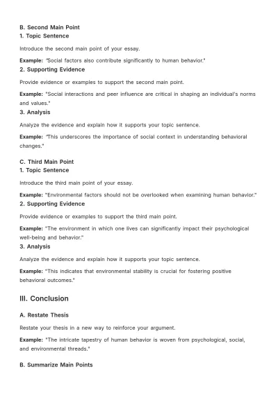 Free Essay Plan Outline Template to Edit Online