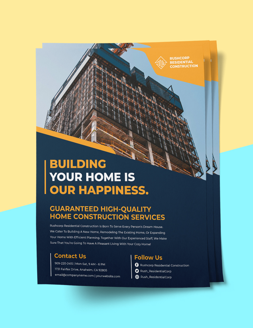 House Construction Flyer Template