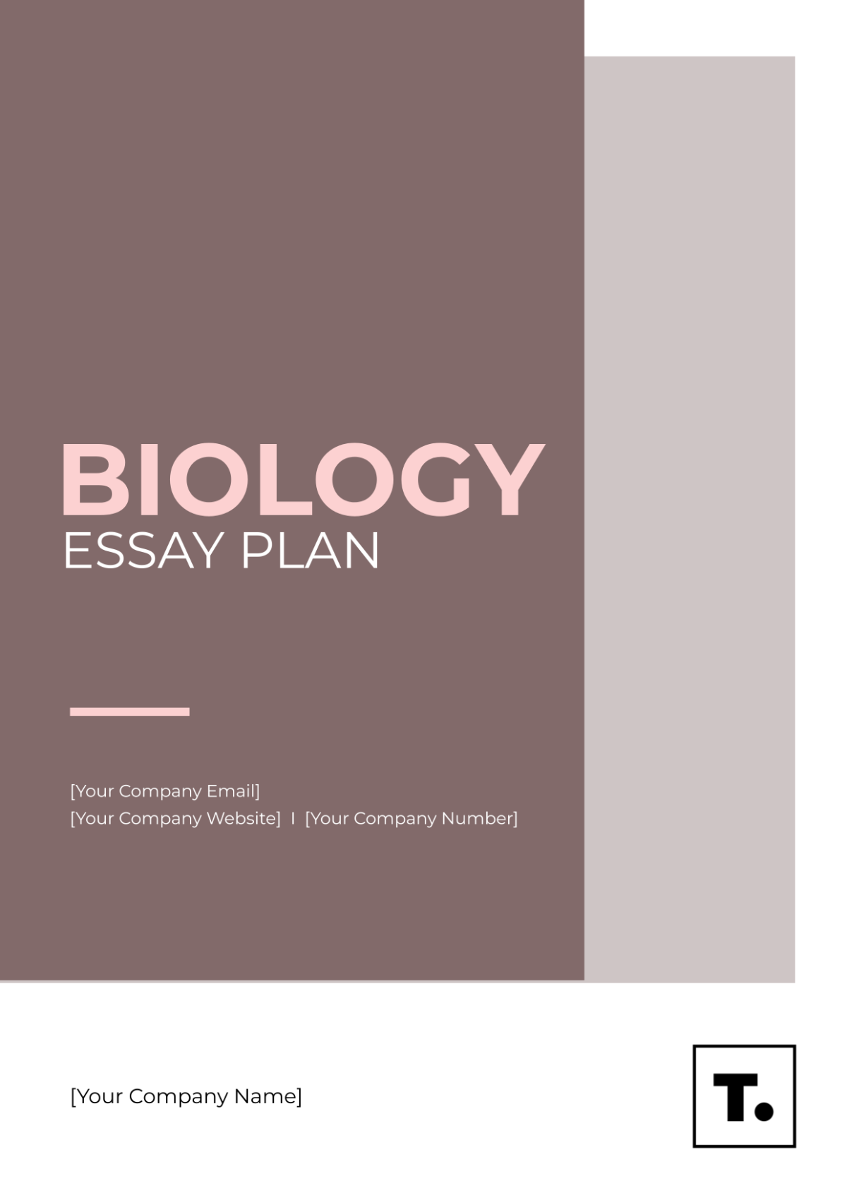 Biology Essay Plan Template - Edit Online & Download