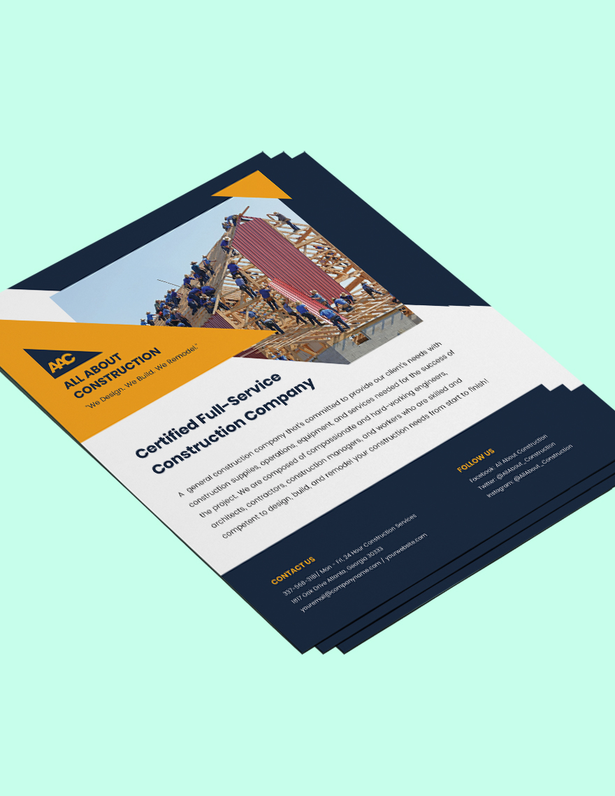 General Construction Flyer Template