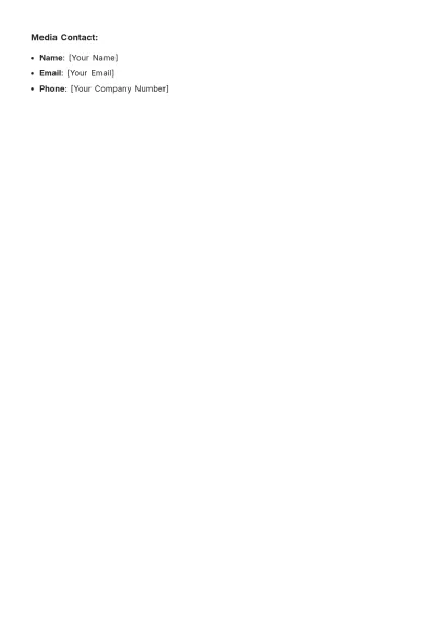 Free Restaurant Food & Beverage Press Release Template to Edit Online