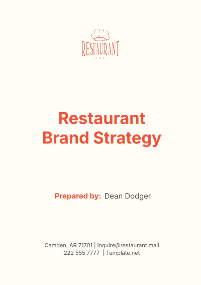 Free Restaurant Brand Strategy Template to Edit Online