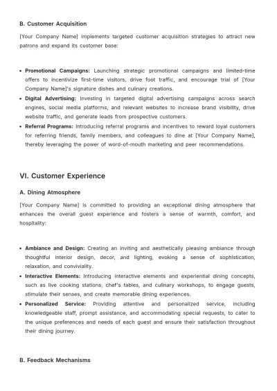 Free Restaurant Brand Strategy Template to Edit Online