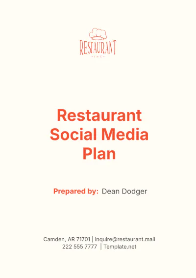 Free Restaurant Social Media Plan Template to Edit Online