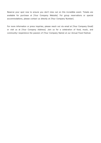 Free Restaurant Advertising Press Release Template to Edit Online