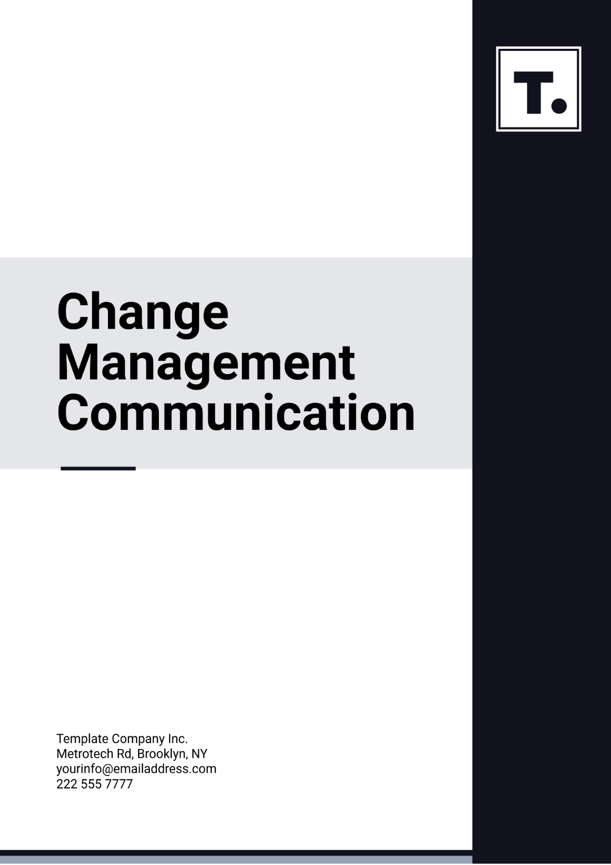 Change Management Communication Template - Edit Online & Download