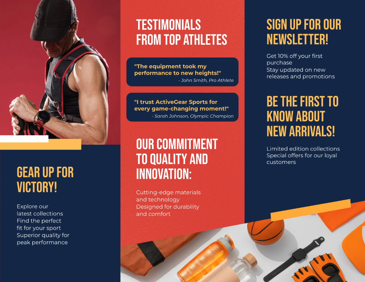Free Sports Brochure Template to Edit Online