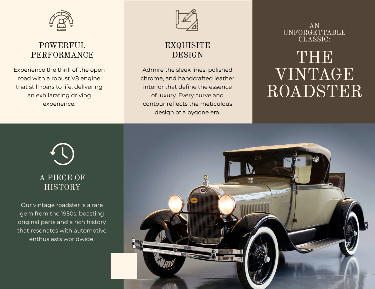 Free Old Car Brochure Template