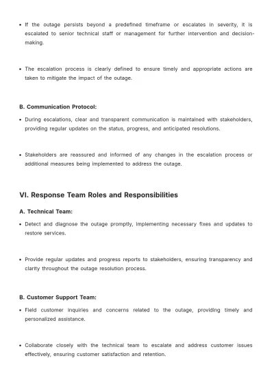 Free Outage Communication Plan Template to Edit Online