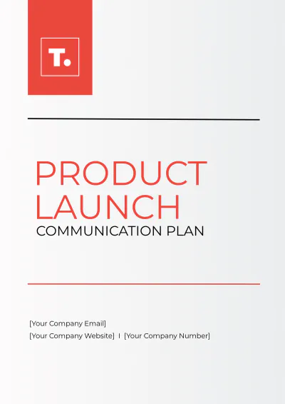 Free Product Launch Communication Plan Template to Edit Online