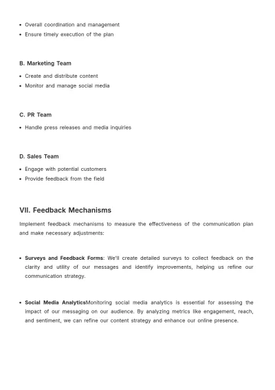 Free Product Launch Communication Plan Template to Edit Online