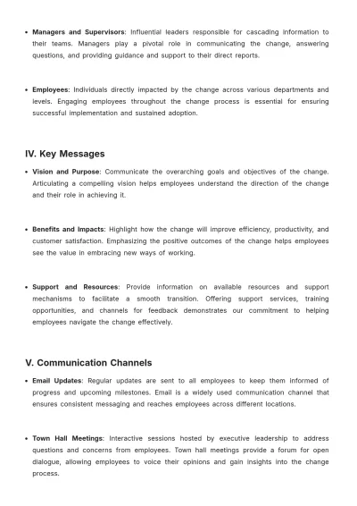 Free Prosci Communication Plan Template to Edit Online